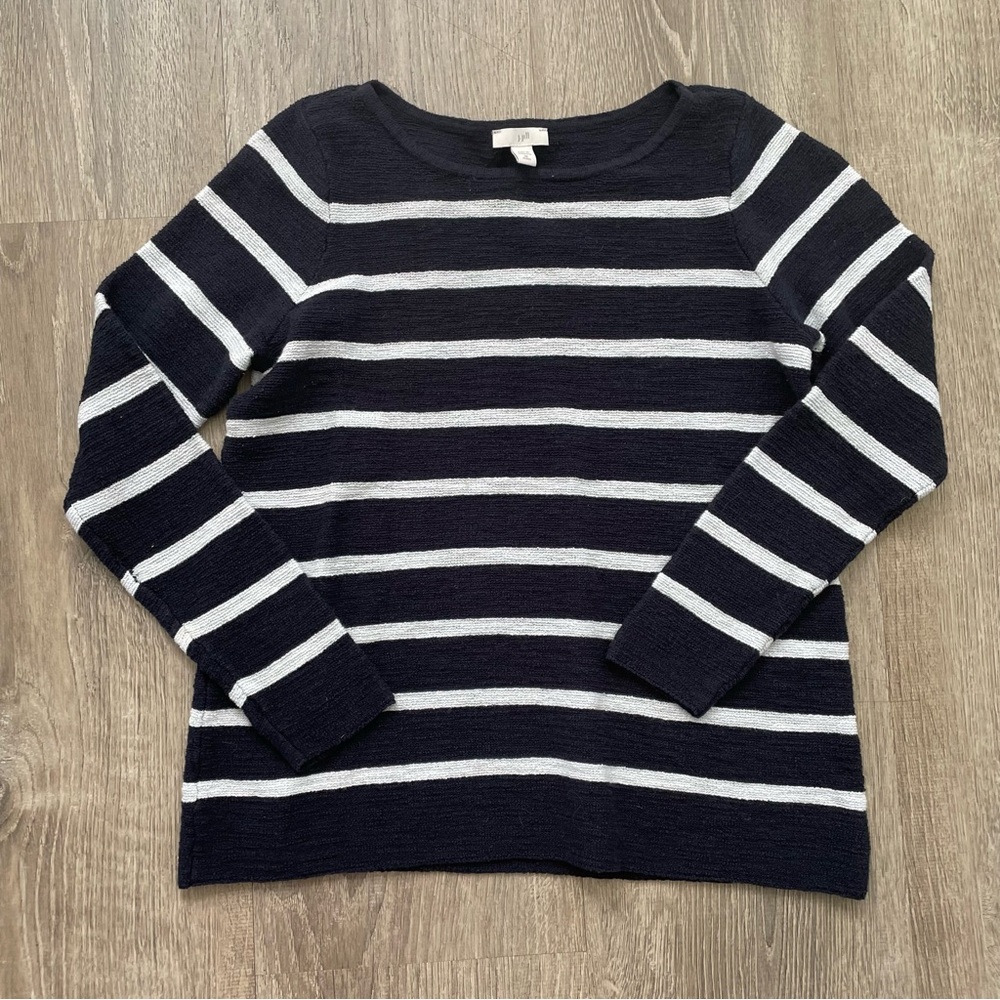 J. Jill Striped Cotton Sweater